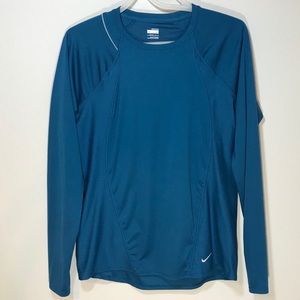 NIKE Fit Blue Long Sleeved Shirt